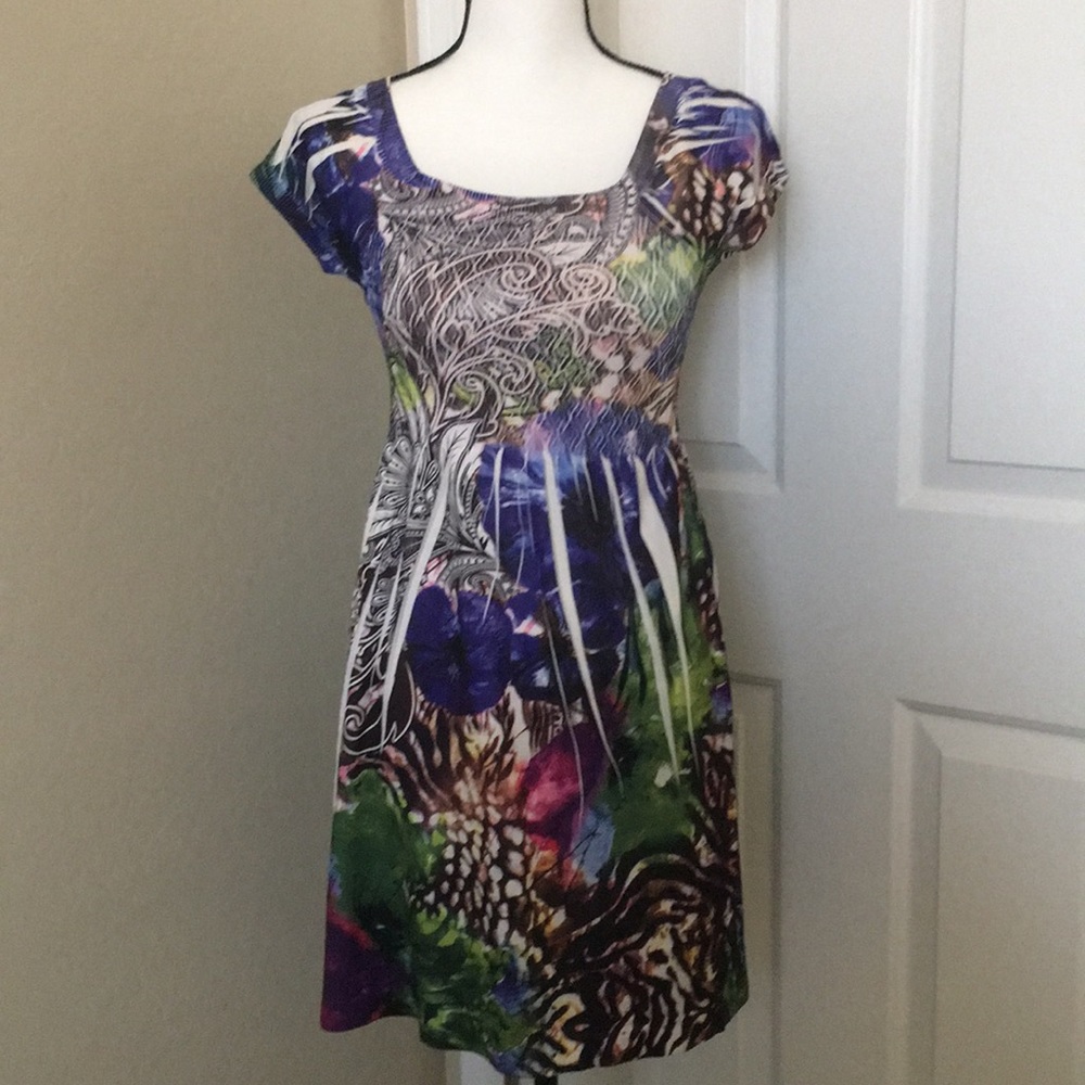 JJ AUTHENTIC Casual Sretch Floral Dress XS/S